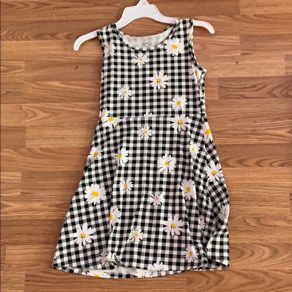 sunflower checkers print cotton dress